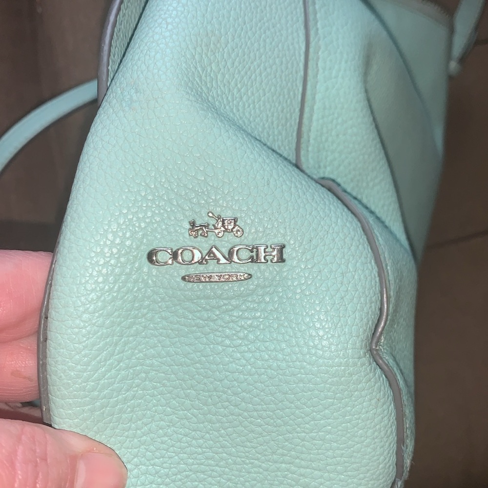 Mint Green Coach Cross Body Boho Style Bag Purse Previously loved
